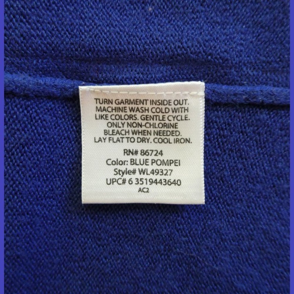 White Stag Blue V Neck Sweater XXL - Picture 8 of 8